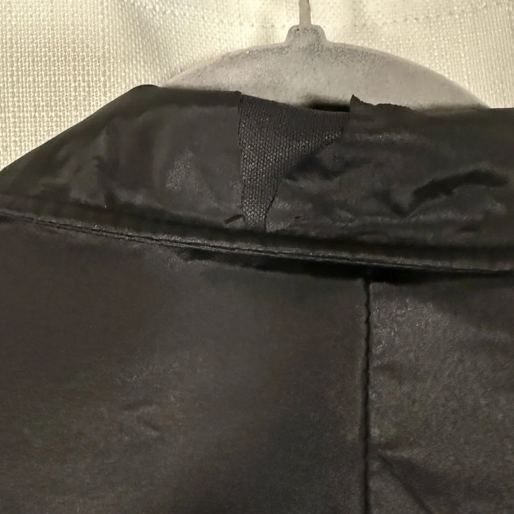 Giacca Black Belted Raincoat Jacket Size XL